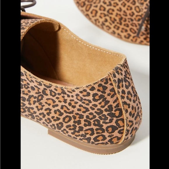Anthropologie Hart Lace Up Leopard Print Oxford Shoes Size 10 - Picture 2 of 13